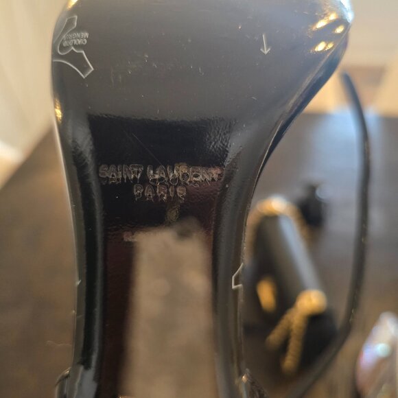 Saint Laurent Opyum Heels – Black Patent Leather – Size 37 – Authentic - Picture 7 of 7